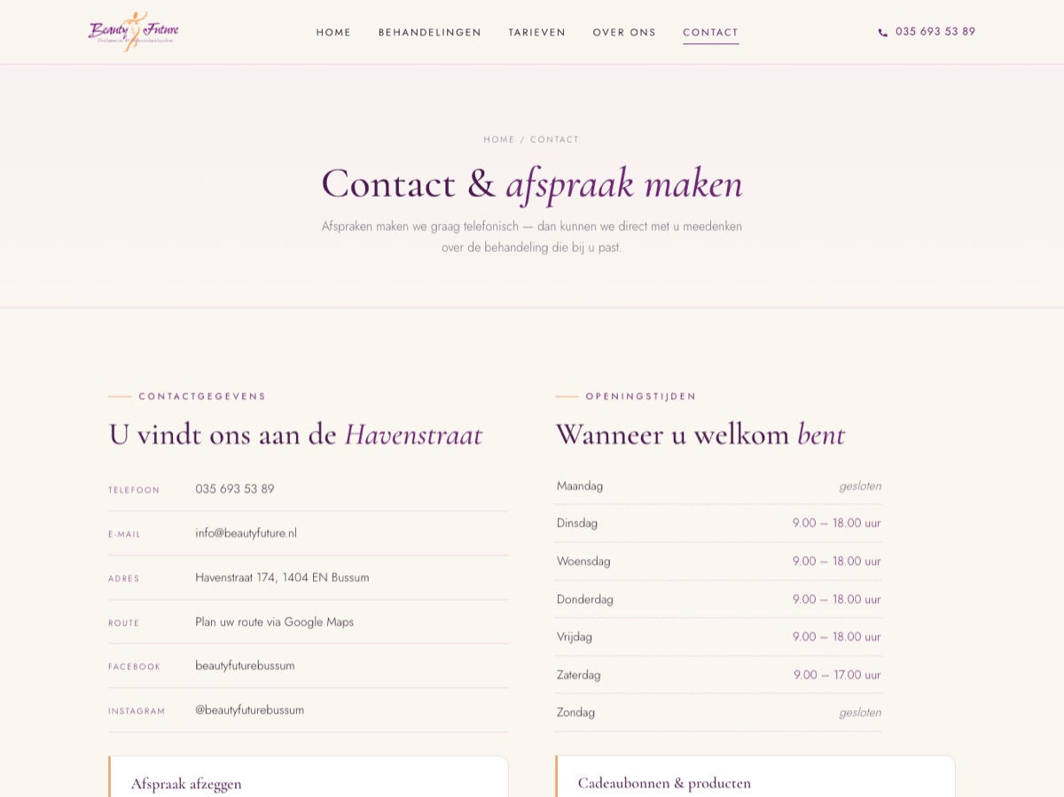 Contact page