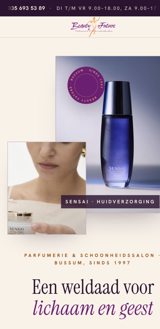 Mobiele weergave van Beauty Future