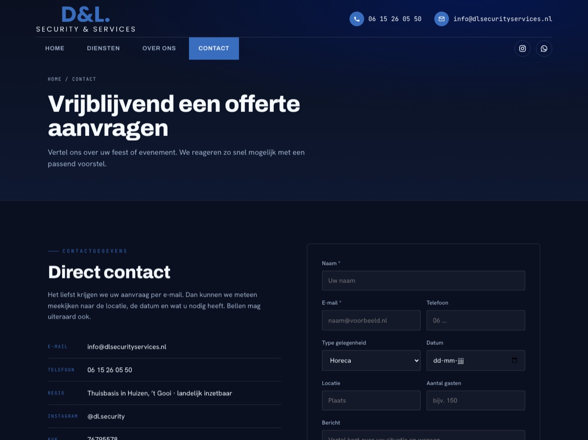 Contact page