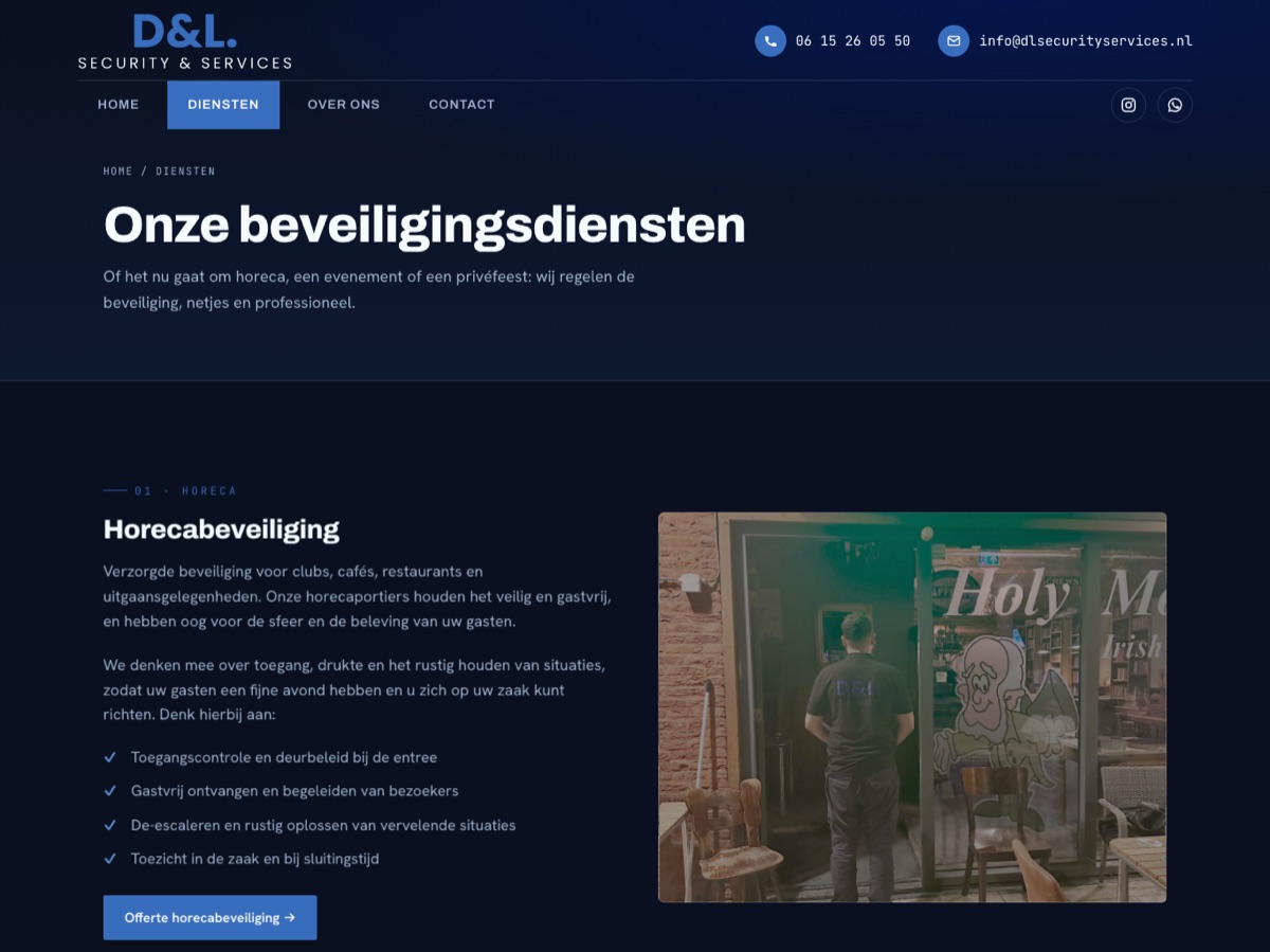 Services page